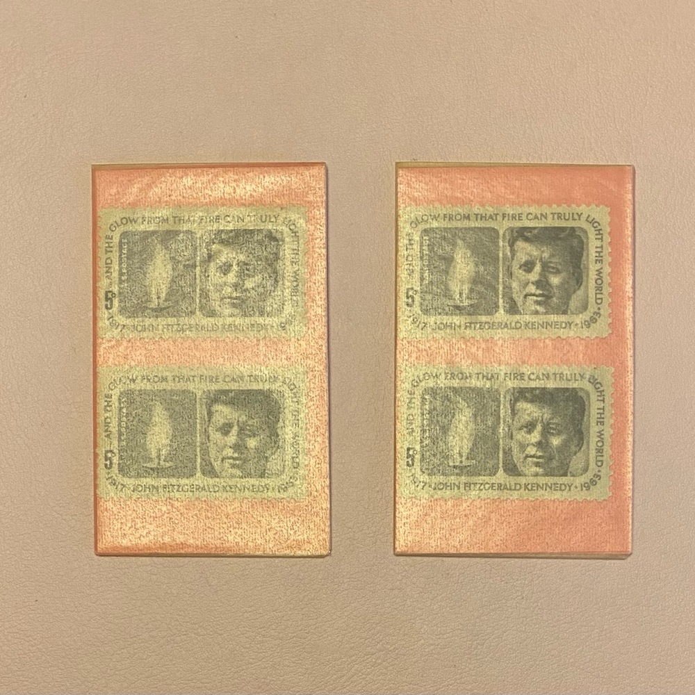 Vintage Set/4 John Fitzgerald Kennedy 5 Cent Stamps 1917-1963 Scott #1246/Unused